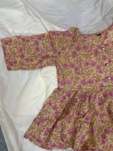 Floral Short Kurta/Top