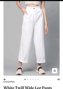 White Wide Leg jeans Pants worn once