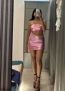 PARTY PERFECT Pink Glitter Bodyfit Dress