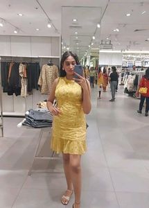 High Neck Yellow Floral Mini Dress 💛