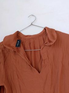 Brown Long Sleeve Top