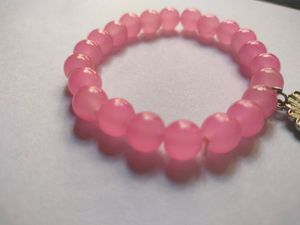 Pink Beds Bracelet With Flower