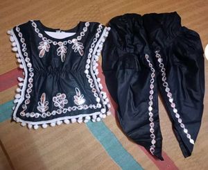 New Unused Fancy Girls Top & Dhoti Set