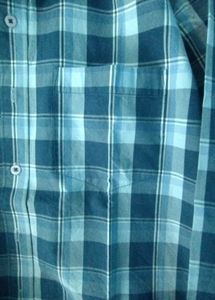 Blue Formal Men&#39;s Shirt With Front Pocket