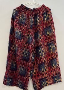 Red Kurti with Printed Palazzo Set