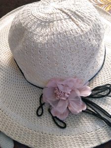 pink rose korean style hat