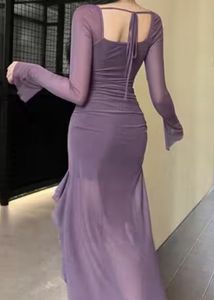 Elegant Purple Bodycon Dress