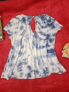 Navy Blue And White Top