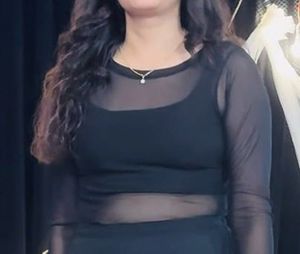 Black Mesh Long Sleeve Top