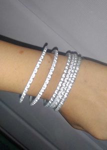 4 Set Of Glass And Velvet Bangles