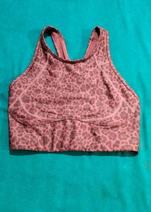 Animal Print Sports Top Gym  Bra