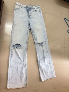 Ripped Wide Leg Jeans