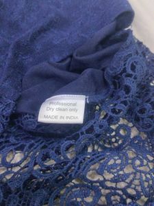 Navy Blue Net Style Top