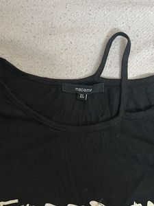 Black 'Freedom' Long Sleeve Top