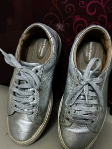 Silver Metallic Sneakers