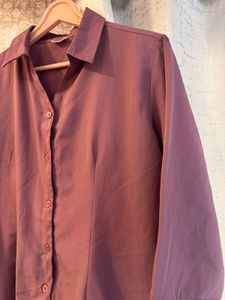 Mauve Button-Down Shirt, Bust- 34/32