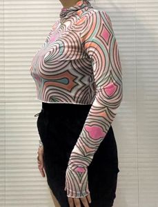 AFRM Zadie Turtleneck Mesh Top