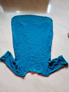 Teal Sleeveless Top with Gold Buttons