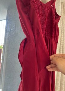 Maroon Flowy Dress