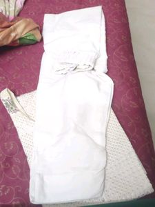 Off White Straight Kurta Set-Sequins And embroider