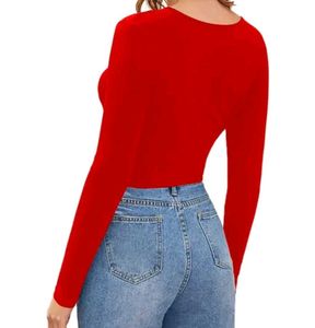 Red Long Sleeve Top