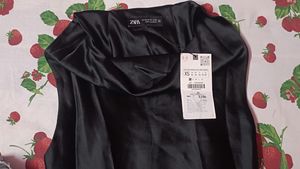 Zara Satin Black Dress