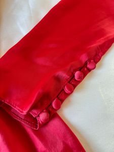 Zara Red Satin Wrap Mini Dress