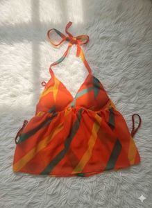 Orange Trendy simple Chatpata Top