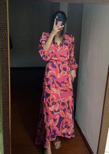 FREEBIRD Belia Wrap Floral Pink Dress