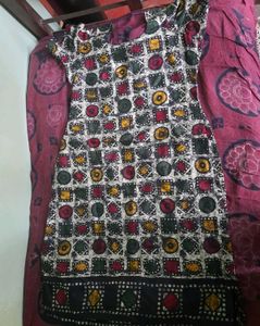 Beautiful Colorful Churidhar Top With Dupatta