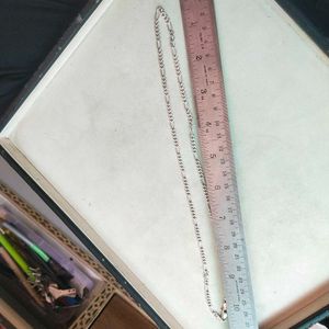 Slightly Used Pure Silver Traditional Figaro Chain