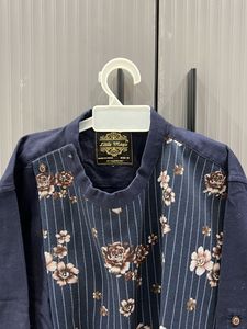 Unique Floral Pinstripe Shirt