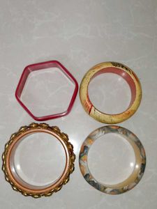 Stylish Single  Bangles Set (4 Pcs)