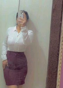 Burgundy Mini Skirt