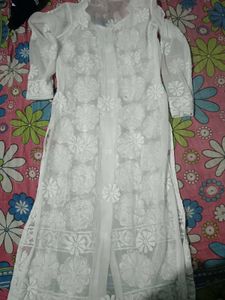 White Embroidered Kurti