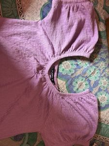 Cute Lavender Crop Top