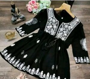 Black Chicken Curry Peplum Kurti