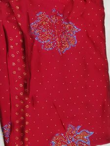 Excellent Stone Work Saree With Blouse