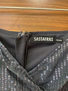 Elegant Sequin Wrap Dress