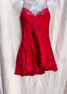 3151. Red Lace Trim Cami Top