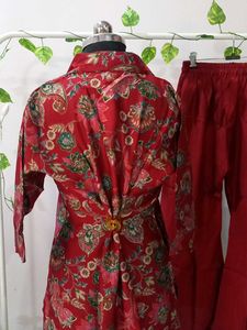 Maroon Floral Brand New Coord Set