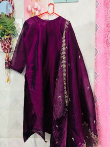 Elegant Purple Kurta Set