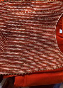 Orange Embroidered Kurta Set