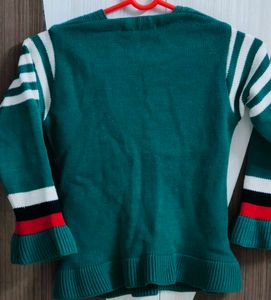 Trendy sea green sweater
