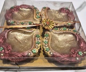 Set of 4 Homecentre Decorative Diyas (1 defective)
