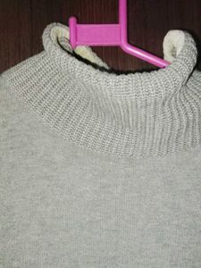 Gray Turtleneck Sweater