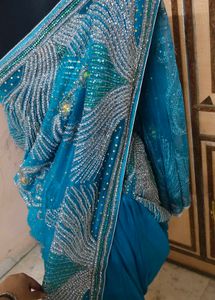 beautiful 😻 fully sa work net Saree 🔥