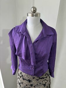 Purple Ruffle Blouse &amp; Paisley Skirt