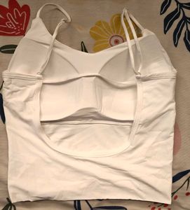White Tank Top with Built-in Bra