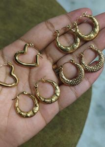 Anti Tarnish Gold Plated Hoops Earrings